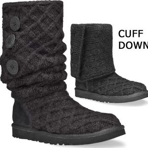 Ugg Boots Lattice Cardy Women Boots shoes boot black size 7 uggs